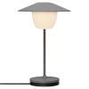 Lampe de table sans fil ANI MINI 21 cm, LED, gris chaud, aluminium, Blomus