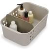 Boîte de rangement salle de bain EASYSTORE 70587 35 cm, écru, plastique, Joseph Joseph