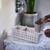 Boîte de rangement salle de bain EASYSTORE 70586 40 cm, écru, plastique, Joseph Joseph