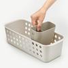 Boîte de rangement salle de bain EASYSTORE 70586 40 cm, écru, plastique, Joseph Joseph