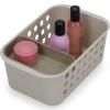 Boîte de rangement salle de bain EASYSTORE 70585 29 cm, écru, plastique, Joseph Joseph