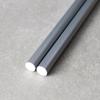 Baguettes 22,5 cm, argent / blanc, bambou, MIJ