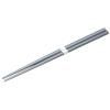 Baguettes 22,5 cm, argent / blanc, bambou, MIJ