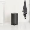 Poubelle à pédale NEWICON 20 l, gris confidentiel, acier, Brabantia