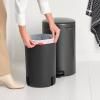 Poubelle à pédale NEWICON 20 l, gris confidentiel, acier, Brabantia