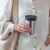 Mug thermos MAKE & TAKE 200 ml, gris foncé, acier, Brabantia