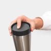 Mug thermos MAKE & TAKE 200 ml, gris foncé, acier, Brabantia