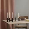 Bougeoir ORA 20 cm, noir, acier inoxydable, Stelton