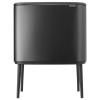 Poubelle à couvercle tactile BO TOUCH BIN 3x 11 l, gris confidentiel, acier, Brabantia