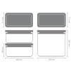 Boîte de conservation pour aliments TASTY PLUS, set de 3 pc, basses, gris clair, Brabantia