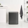Poubelle à couvercle tactile BO TOUCH BIN 2x 30 l, gris foncé, acier, Brabantia