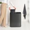 Poubelle à couvercle tactile BO TOUCH BIN 2x 30 l, gris foncé, acier, Brabantia