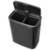 Poubelle à couvercle tactile BO TOUCH BIN 2x 30 l, gris foncé, acier, Brabantia