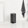 Poubelle à pédale NEWICON 12 l, gris confidentiel, acier, Brabantia