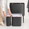 Poubelle à couvercle tactile BO TOUCH BIN 11 + 23 l, gris confidentiel, acier, Brabantia