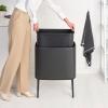 Poubelle à couvercle tactile BO TOUCH BIN 36 l, gris confidentiel, acier, Brabantia