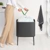 Poubelle à couvercle tactile BO TOUCH BIN 36 l, gris confidentiel, acier, Brabantia