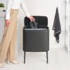 Poubelle à couvercle tactile BO TOUCH BIN 36 l, gris confidentiel, acier, Brabantia