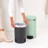 Poubelle à pédale NEWICON 12 l, vert jade, acier, Brabantia