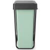 Poubelle encastrable SORT & GO 2x 30 l, gris foncé / vert jade, plast, Brabantia
