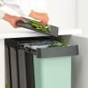 Poubelle encastrable SORT & GO 2x 30 l, gris foncé / vert jade, plast, Brabantia