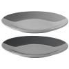 Assiette EMMA 22 cm, set de 2 pc, gris, grès, Stelton