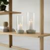 Bougeoir HURRICANE 24 cm, sable, grès, Stelton