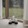 Bougeoir HURRICANE 24 cm, noir, grès, Stelton