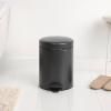Poubelle à pédale NEWICON 5 l, gris confidentiel, acier, Brabantia