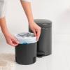 Poubelle à pédale NEWICON 5 l, gris confidentiel, acier, Brabantia