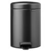 Poubelle à pédale NEWICON 5 l, gris confidentiel, acier, Brabantia