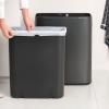 Poubelle à couvercle tactile BO TOUCH BIN 60 l, gris foncé, acier, Brabantia