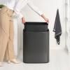 Poubelle à couvercle tactile BO TOUCH BIN 60 l, gris foncé, acier, Brabantia