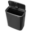 Poubelle à couvercle tactile BO TOUCH BIN 60 l, gris foncé, acier, Brabantia