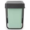 Poubelle encastrable SORT & GO 2x 15 l, gris foncé / vert jade, plast, Brabantia