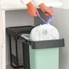 Poubelle encastrable SORT & GO 2x 15 l, gris foncé / vert jade, plast, Brabantia