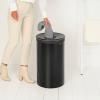 Bac à linge 60 l, noir mat, acier, Brabantia