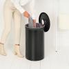 Bac à linge 60 l, noir mat, acier, Brabantia