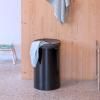 Bac à linge 60 l, noir mat, acier, Brabantia