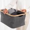 Sac à linge 40 l, noir poivre, tissu, Brabantia