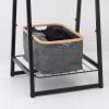 Sac à linge 40 l, noir poivre, tissu, Brabantia
