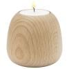 Photophore ORA 6,5 cm, brun, bois de hêtre, Stelton