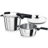 Autocuiseur VITAQUICK 3,5 l + 6,5 l + couvercle en verre, set de 3 pc, Fissler
