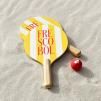 Raquettes de plage avec balle FRESCOBOL, set de 3 pc, jaune, Printworks