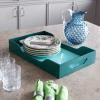 Plateau décoratif SWELL 42 cm, turquoise, bois, Printworks