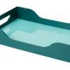 Plateau décoratif SWELL 42 cm, turquoise, bois, Printworks