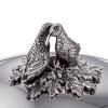 Faitout bas OPUS PRIMA 24 cm, décor aux oiseaux, argent, acier inoxidable, Ruffoni