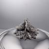 Faitout bas OPUS PRIMA 24 cm, décor aux oiseaux, argent, acier inoxidable, Ruffoni