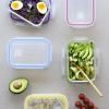 Boîte de conservation pour aliments PKV-5SRB 850 ml, set de 5 pc, verre / plastique, Pebbly