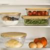Boîte de conservation pour aliments PKV-011 770 ml, verre / bambou, Pebbly